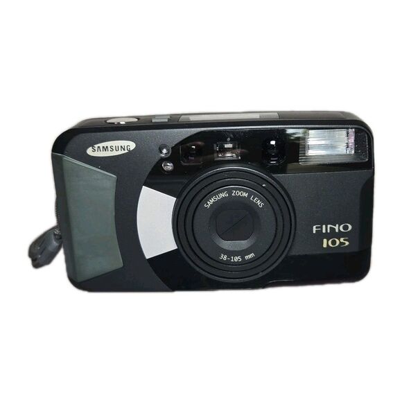 SAMSUNG FINO 105 AF POINT & SHOOT FILM CAMERA 35mm TESTED WORKING CASE